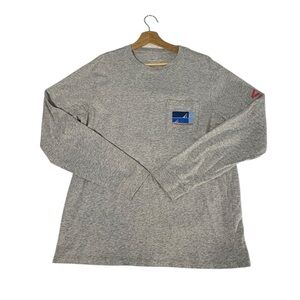 Vineyard Vines Sailing Blues Graphic T Shirt Mens Medium Long Sleeve Gray Preppy